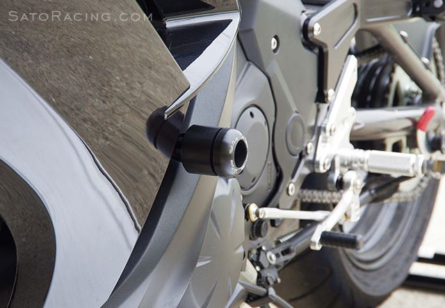 Sato Racing No-Cut Frame Sliders for Kawasaki NInja 650R (ER