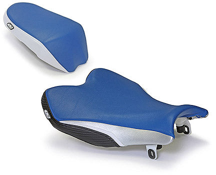 LuiMoto Sport Seat Covers '09-'16 Suzuki GSXR 1000 - Blue/Silver - Motostarz USA