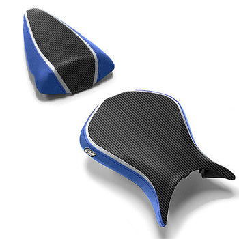 LuiMoto Sport Seat Covers '07-'08 Kawasaki ZX6R - Blue