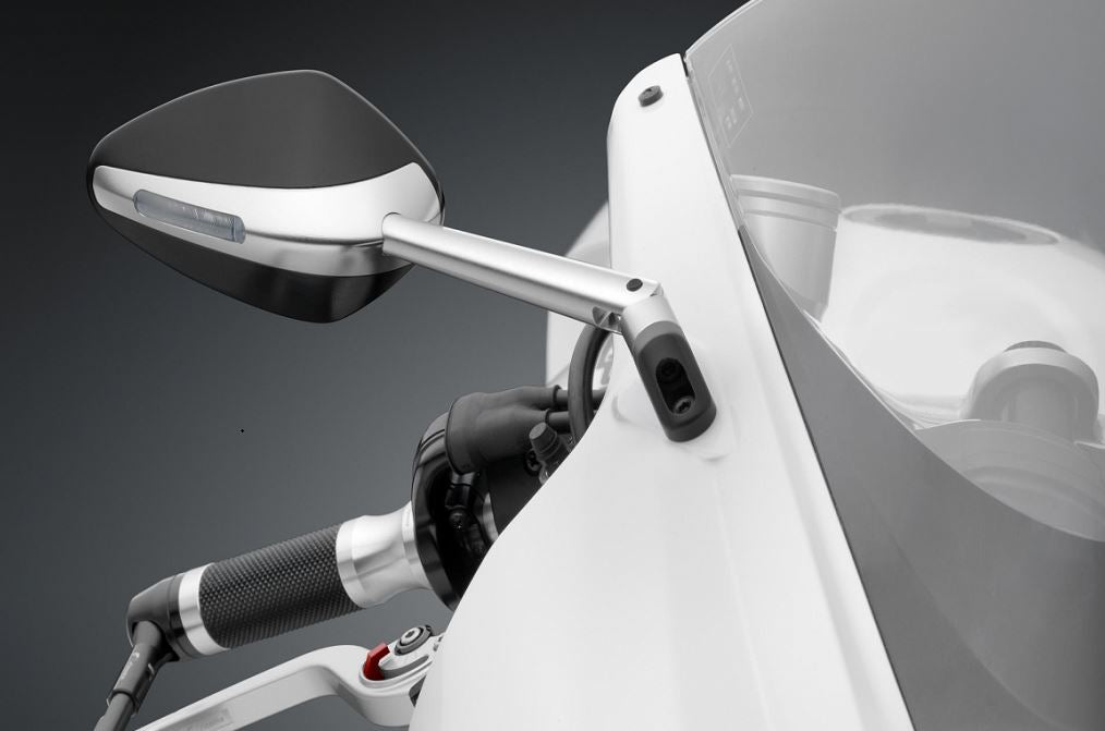 Rizoma Veloce L Universal Mirror w.Turn Signal (Each) | Motostarz USA