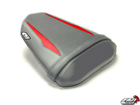 LuiMoto Raven Edition Seat Cover '08-'16 Yamaha YZF R6 - Silver/Red/White - Motostarz USA