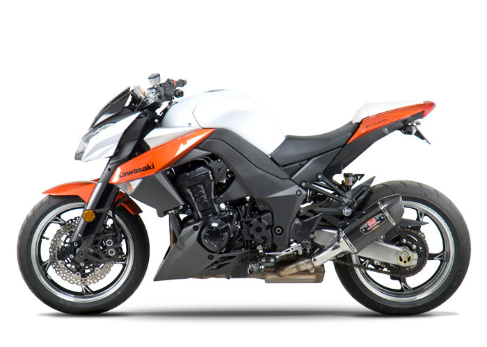 Yoshimura Street R-77 Dual Carbon Slip-On Exhaust System '10-'16 Kawasaki Z1000