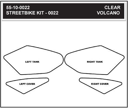 StompGrip Volcano Tank Grip Pads For 2011-2013 Honda CBR250R