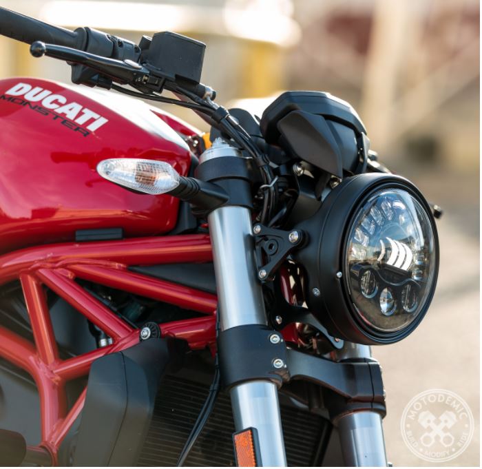 MOTODEMIC Headlight Conversion Kit 15-17 Ducati Monster 821, 14-16 Monster 1200/S, 16-17 1200R