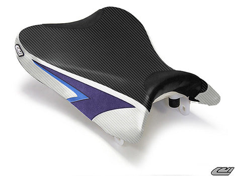 LuiMoto Sport Seat Covers '08-'10 Suzuki GSXR 600/750 - CF Black/CF White - Motostarz USA