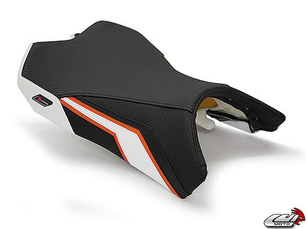 LuiMoto Sport Seat Covers '10-'13 Kawasaki Z1000 - CF Black/Orange/White - Motostarz USA