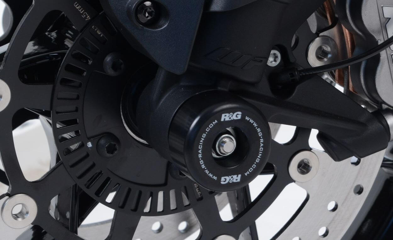 R&G Racing Front Axle Slider Fork Protectors for '18-'19 KTM 790 Duke