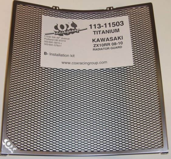 Cox Racing Radiator Guard for '08-'10 Kawasaki ZX-10R