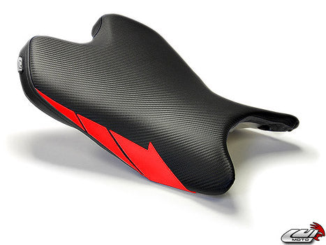 LuiMoto Sport Seat Covers '08-'16 Yamaha YZF R6 - CF Black/Red - Motostarz USA