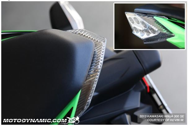 Motodynamic Sequential LED Tail Light 2013-2017 Kawasaki Ninja 300 - Clear