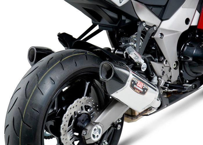 Yoshimura Street R-77 Dual Stainless w/Carbon Tip Slip-On Exhaust System '11-'13 Kawasaki Ninja 1000