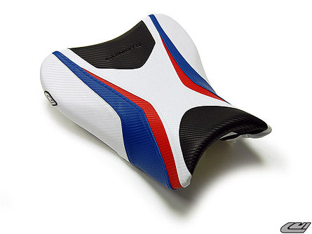 LuiMoto Team Suzuki Seat Covers 2007-2008 Suzuki GSX-R1000 - Cf Black/White/Red/Blue