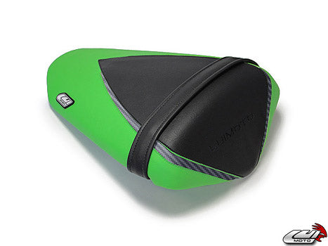 LuiMoto Sport Rider Seat Cover '09-'12 Kawasaki ZX6R - CF Black/Green - Motostarz USA