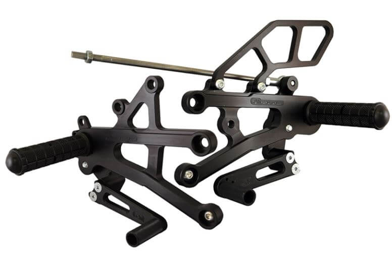 Woodcraft Complete Rearset Standard Shift for '06-'12 Triumph 675