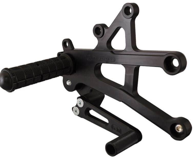 Woodcraft Complete Rearset Kit GP Shift for '06-'12 Triumph 675