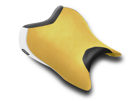 LuiMoto Anniversary Edition Seat Cover 06-07 Yamaha YZF-R6 - Cf Black/Deep Yellow