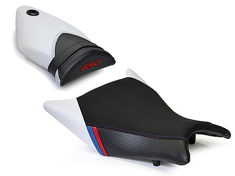 LuiMoto Motorsports Edition Seat Cover 2009-2011 BMW S1000RR - Black/White