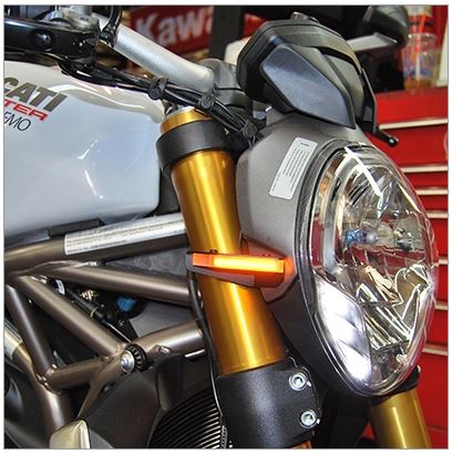 New Rage Cycles Front Turn Signals 2014-2016 Ducati Monster 821/1200