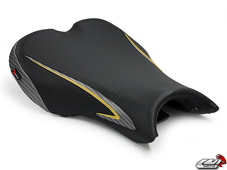 LuiMoto Sport Seat Covers '06-'12 Triumph Daytona 675/R - CF Black/CF Gunmetal - Motostarz USA