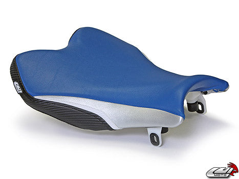 LuiMoto Sport Seat Covers '09-'16 Suzuki GSXR 1000 - Blue/Silver - Motostarz USA