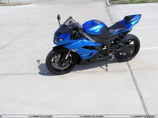 LuiMoto Sport Rider Seat Cover '09-'12 Kawasaki ZX6R - CF Black/Blue - Motostarz USA
