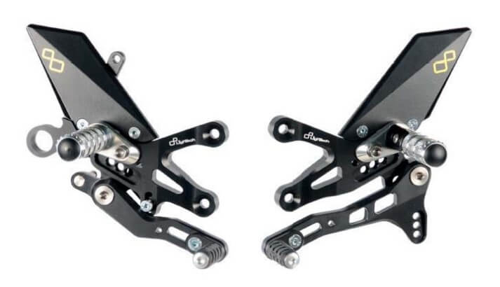 Lightech Adjustable Rearsets (Standard Shift) Aprilia '09-'17 RSV4/'11-'17 Tuono V4
