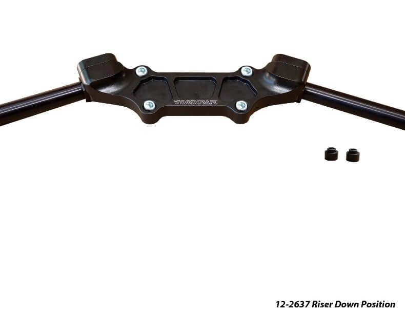 Woodcraft Riser Adapter Plate w/Standard Black Bar '21-'22 Ducati Monster 937