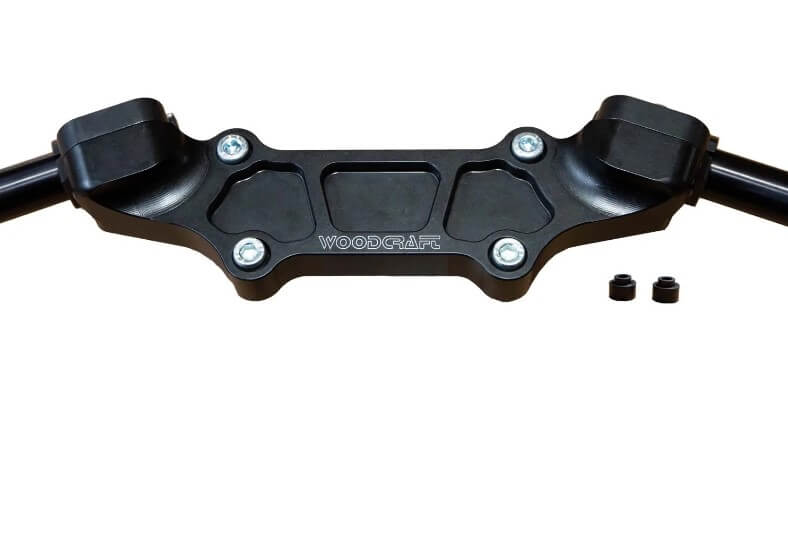 Woodcraft Riser Adapter Plate w/Standard Black Bar '21-'22 Ducati Monster 937