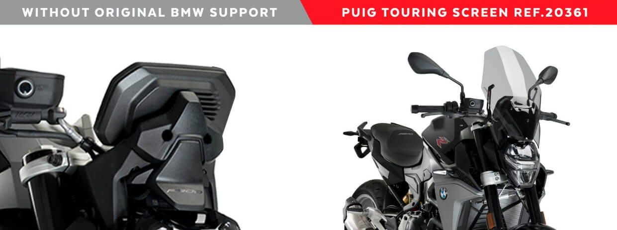 Puig Touring Windscreen without BMW Support Brackets '20+ BMW F900R