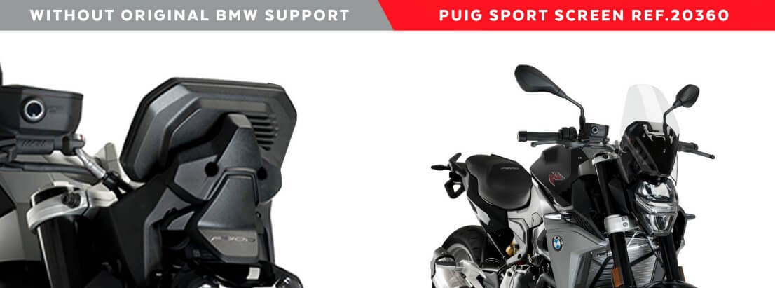 Puig Sport Windscreen without BMW Support Brackets '20-'23 BMW F900R