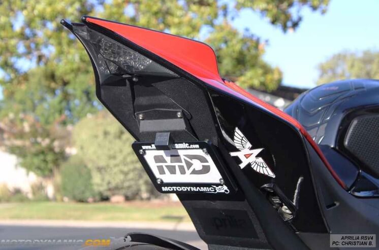 Motodynamic Low Profile Fender Eliminator Aprilia '09-'20 RSV4/ '11-'20 Tuono V4