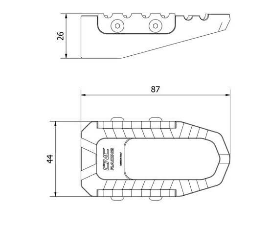 CNC Racing TOURING Footpegs | Rider