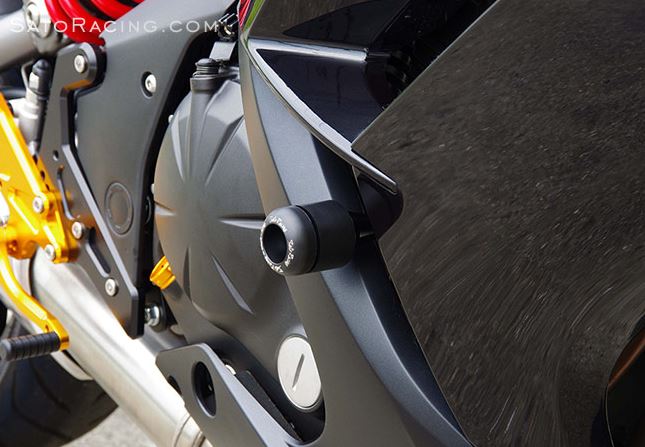 Sato Racing No-Cut Frame Sliders 2012-2015 Kawasaki NInja 650R (ER-6f)