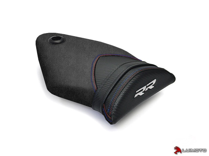LuiMoto Motorsports Edition Seat Cover 2012-2014 BMW S1000RR - Black Suede/Cf Black