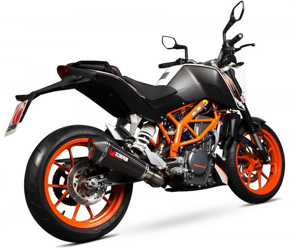 Scorpion Serket Taper 3/4 Slip-On Exhaust System '13-'16 KTM 390 Duke