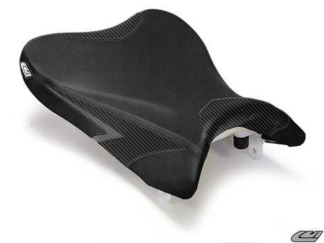 LuiMoto Sport Seat Covers '08-'10 Suzuki GSXR 600/750 - CF Black/Black - Motostarz USA