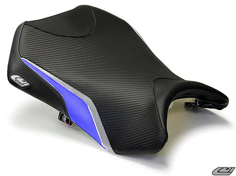 LuiMoto Sport Seat Covers '08-'12 Kawasaki Ninja 250R - Blue/Silver (2010 colour) - Motostarz USA