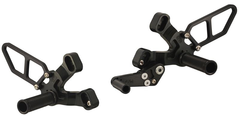 Woodcraft Black Standard Shift Rearset With Shifter for Ducati 848 / 1098 / 1198