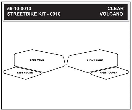 StompGrip Volcano Traction Tank Pad Kit for 2008-2015 Yamaha YZF-R6