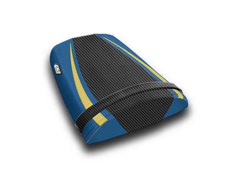 LuiMoto Tribal Flight CF Seat Covers 2004-2007 Honda CBR1000RR - CF Black/Yellow/Blue
