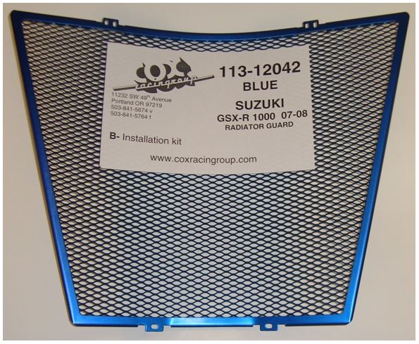 Cox Racing Radiator Guard for 2007-2008 Suzuki GSXR1000