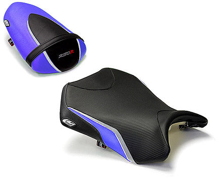 LuiMoto Sport Seat Covers '08-'12 Kawasaki Ninja 250R - Blue/Silver (2010 colour) - Motostarz USA