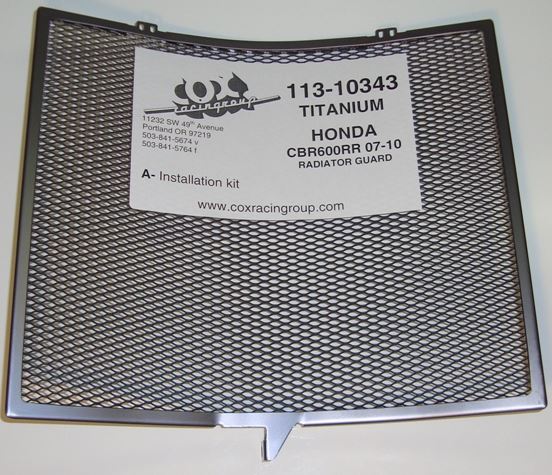 Cox Racing Radiator Guard for '07-'24 Honda CBR600RR