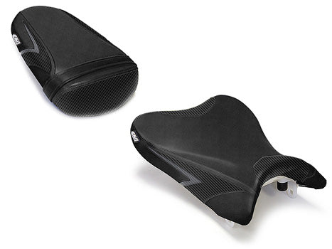 LuiMoto Sport Seat Covers '08-'10 Suzuki GSXR 600/750 - CF Black/Black - Motostarz USA
