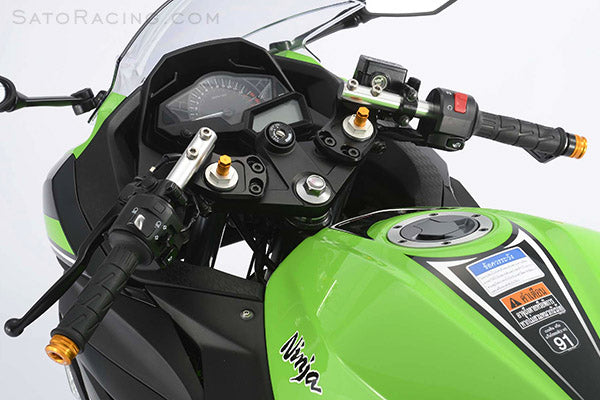 Sato Racing Handle Bars Clip-Ons for '08-'12 Kawasaki Ninja 250, '13-'15 Ninja 300