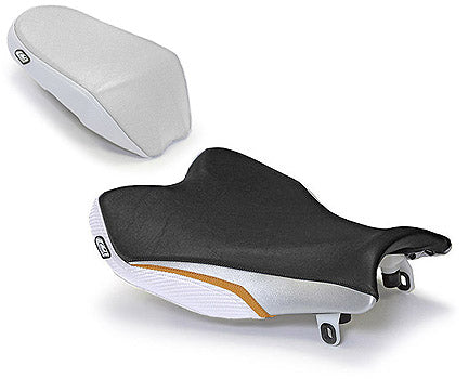LuiMoto Sport Seat Covers '09-'16 Suzuki GSXR 1000 - Black/Silver - Motostarz USA