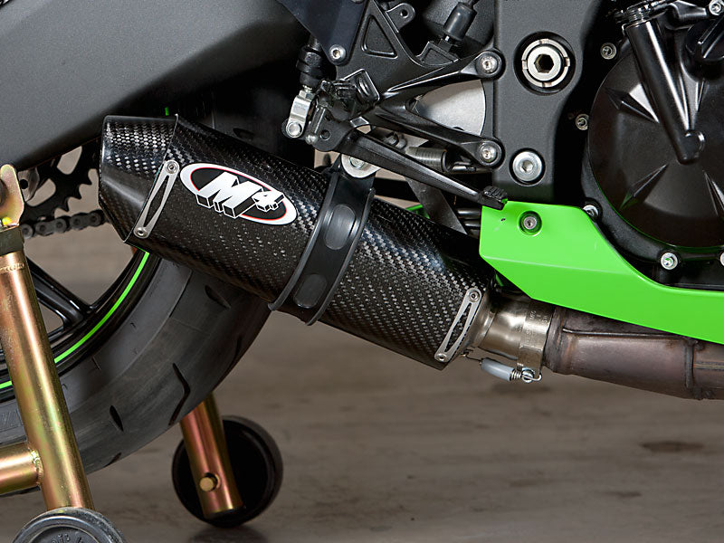 M4 Street Slayer Carbon Slip-on Exhaust System 2008-2010 Kawasaki ZX10R