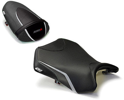 LuiMoto Sport Seat Covers '08-'12 Kawasaki Ninja 250R - Black/Silver - Motostarz USA