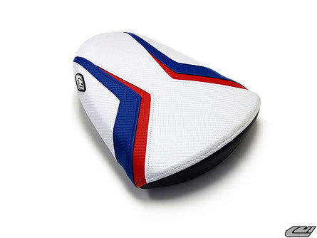 LuiMoto Team Suzuki Seat Covers 2007-2008 Suzuki GSX-R1000 - Cf Black/White/Red/Blue