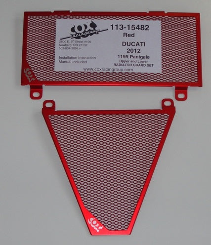 Cox Racing Upper & Lower Radiator Guard For '12-'14 Ducati 1199 Panigale, '13-'15 899 Panigale